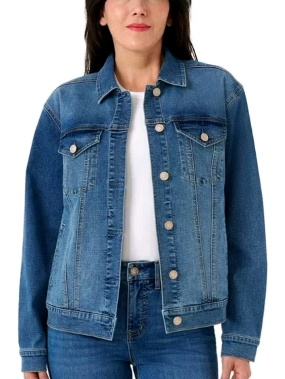 NWT Classic Blue Denim Jacket - Women's Casual Jean Jacket